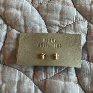 Urban Outfitters Cross Stud Earrings Minimalist Design